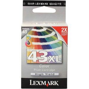 Genuine Lexmark 43XL Color HIGH YIELD Ink Cartridge (18Y0143)